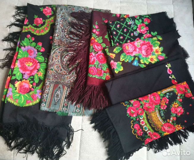 Платок шаль шерсть СССР