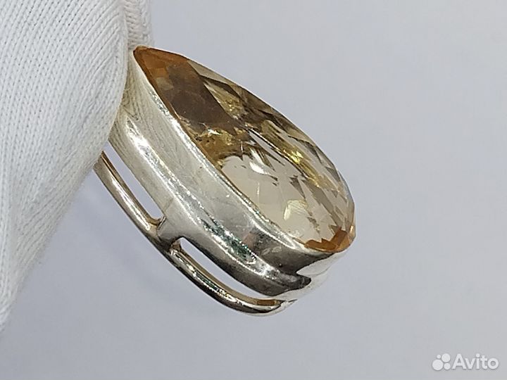 Серебряный кулон цитрин