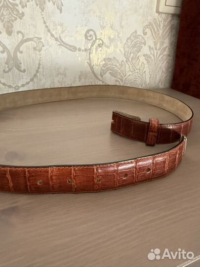 Ремень Brioni Аллигатор оригинал 95 см Без Бляшки