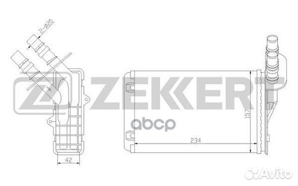 Радиатор отоп. Renault Clio II 98- Thalia I I