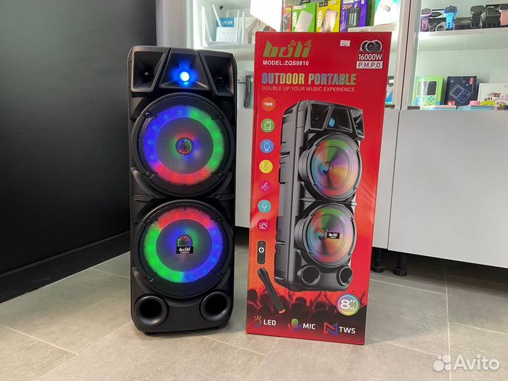 Большая блютуз колонка ZQS-8810 новая