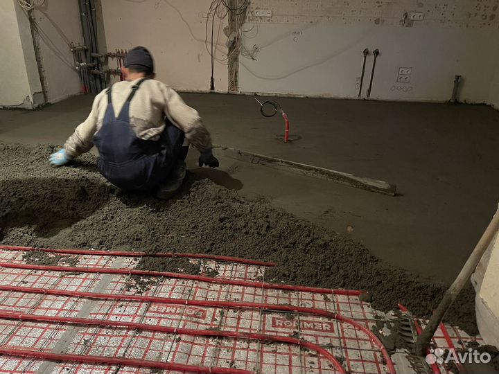 Полусухая стяжка бригада