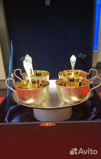 Кофейный набор из мельхиора