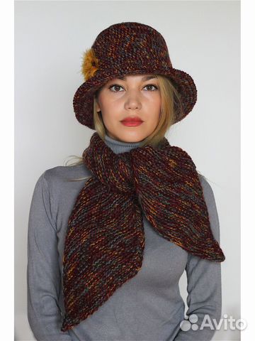 Шляпа с шарфом новое 60-61раз