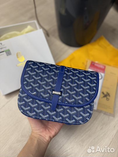 Сумка Goyard в коробке синегооо цветааа