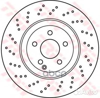 Диск тормозной передний TRW DF6077S MB W221 05