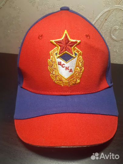 Бейсболка с эмблемой цска вышивка Люкс