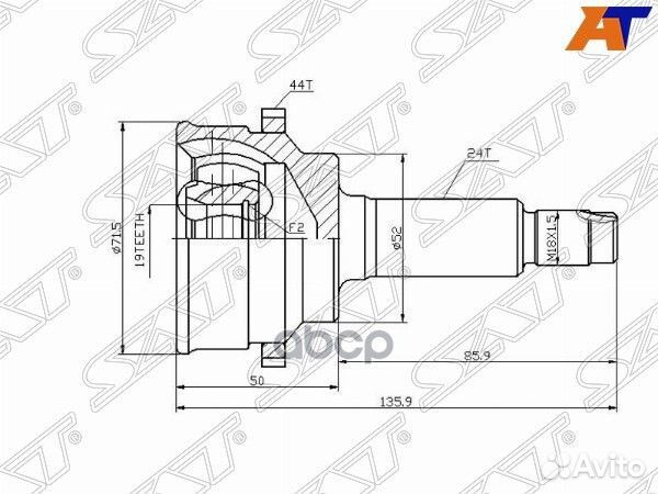 Шрус наружный mazda demio/ford festiva 96-02 AB