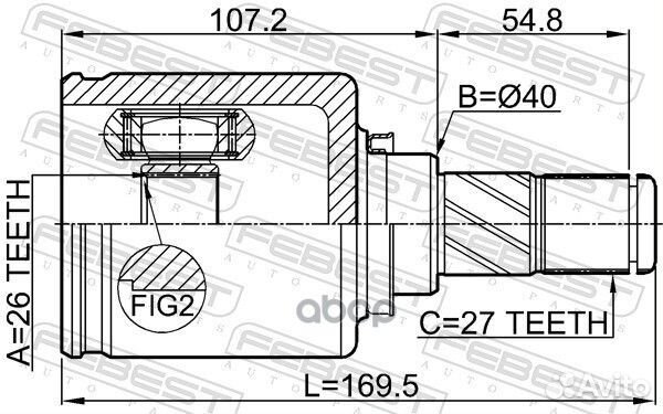 Шрус 0211T32cvtlh Febest
