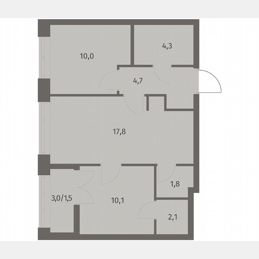 2-к. квартира, 52,2 м², 5/11 эт.
