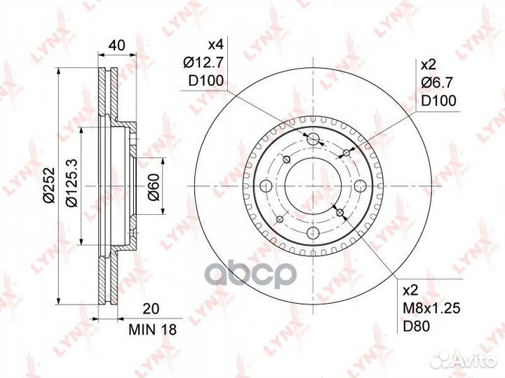 Диск тормозной suzuki swift/splash 05- передн