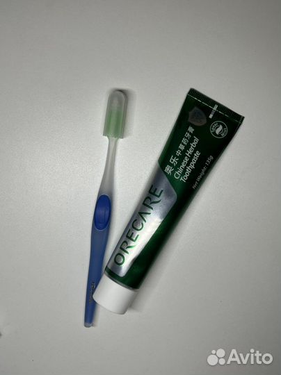 Зубная паста и щетка orecare. Тяньши