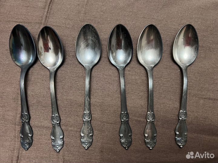 Набор чайных ложек мельхиор