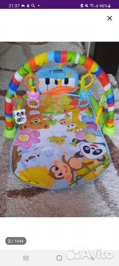 Игровой развивающий коврик с пианино