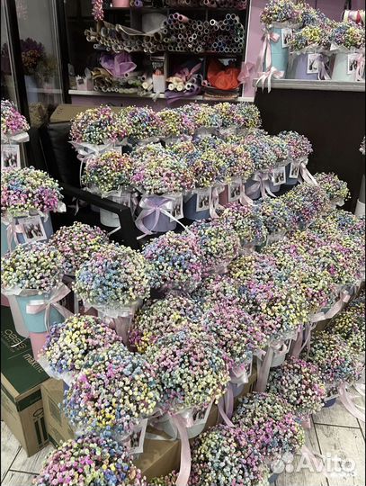 Букет из гипсофилы самовывоз доставка