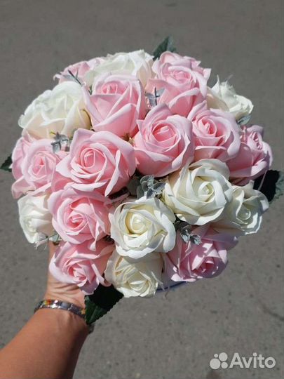 Букет цветов. Мыльные цветы. Букет из мыльных роз