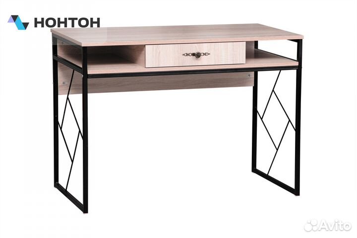 Стол туалетный Скарлетт дуб сонома / металл черный