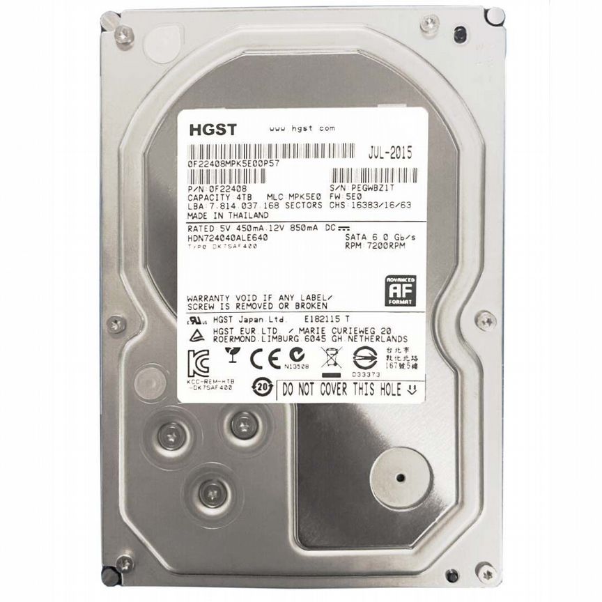[0F22408] Жесткий Диск Hitachi 0f22408 4tb 7200 SATA3 3.5"