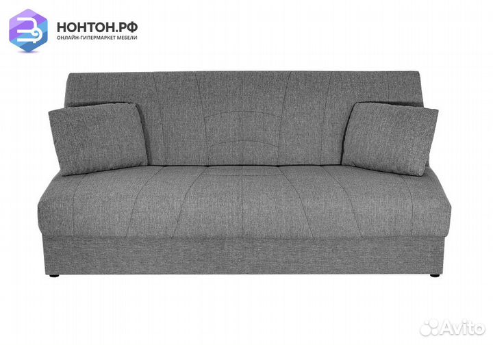 Диван книжка Ручеек рогожка серая