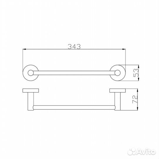 Полотенцедержатель серый крац. COA0701/30MGK