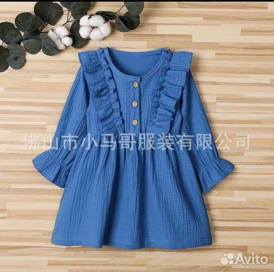 Муслиновое платье на девочку размер 80-116