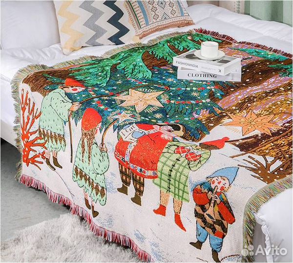 Новогодний плед покрывало Zara Home и H&M Home