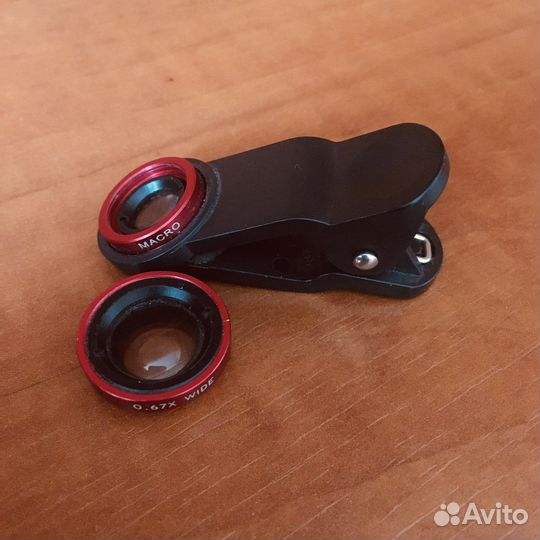 Линзы на прищепке для смартфона и планшета