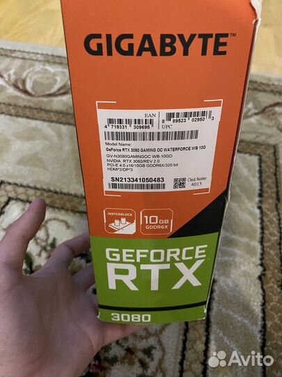 Видеокарта gigabyte RTX 3080 waterforce 10GB