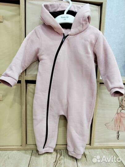 Комбинезон из футера с начесом 74