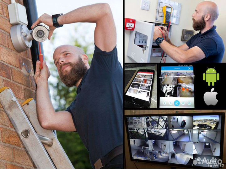 Монтаж видеонаблюдения, скуд