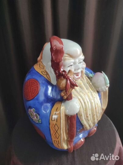 Китайский Бог мудрости. Статуэтка фарфоровая