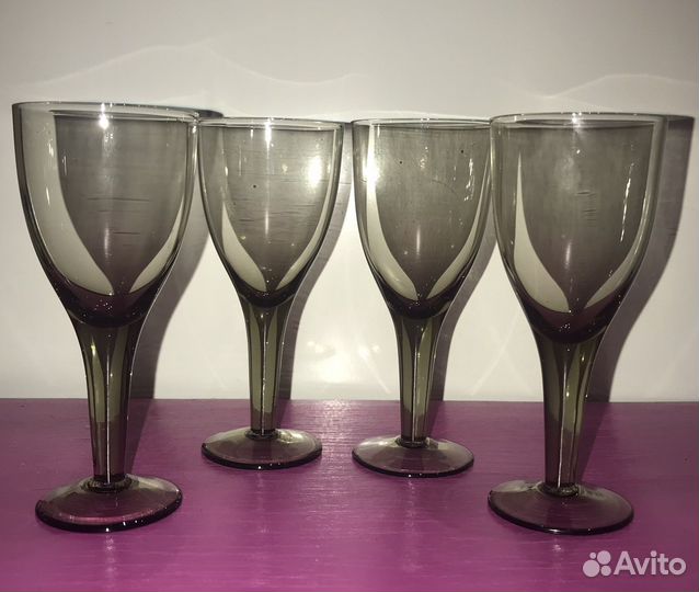 Фужеры цветной хрусталь