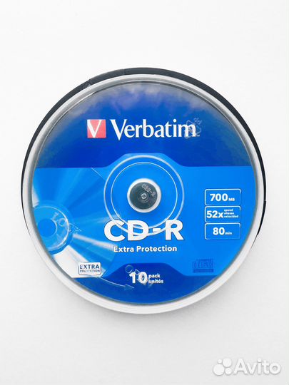 Verbatim Диски для записи CD-R, 700 мб, 9 шт