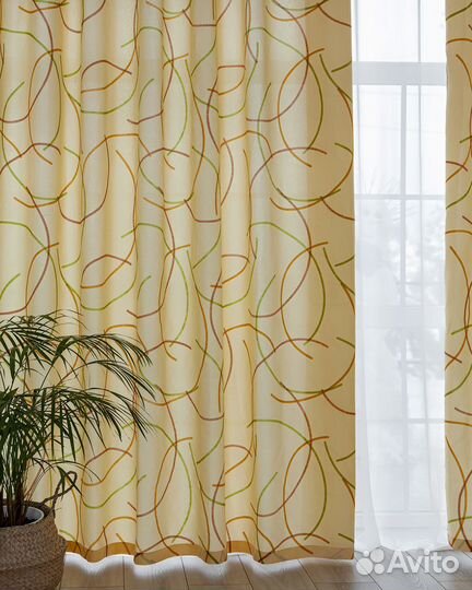 Комплект Шторы + тюль Зилан 480x270 вуаль 300x270