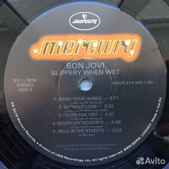 Виниловая пластинка Bon Jovi, Slippery When Wet (R