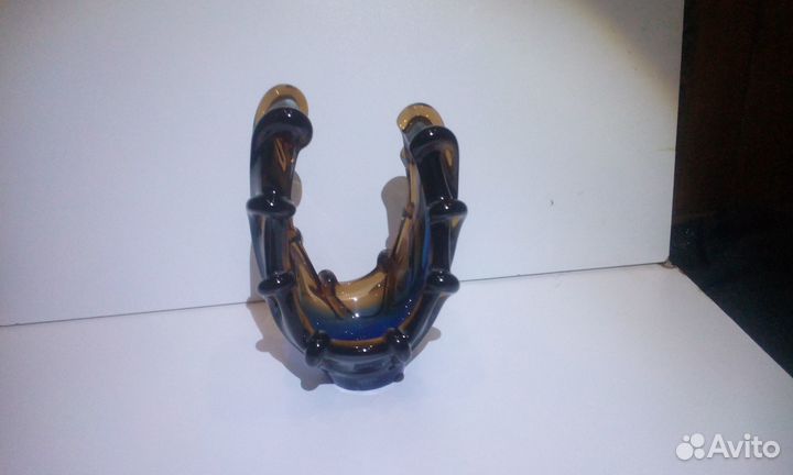 Вазы Богемское цветное стекло Чехословакия 70е