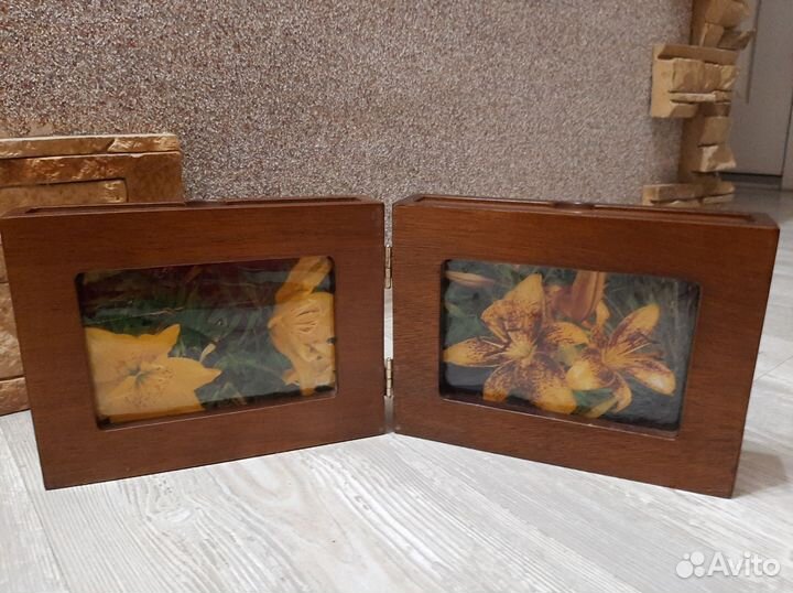 Фотоальбом из дерева складной