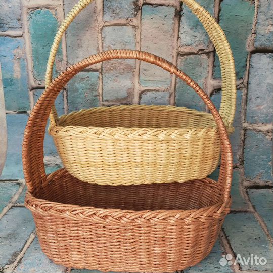 Корзина плетеная подарочная(пасхальная корзина)