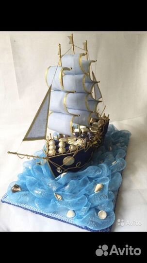 Корабль из конфет