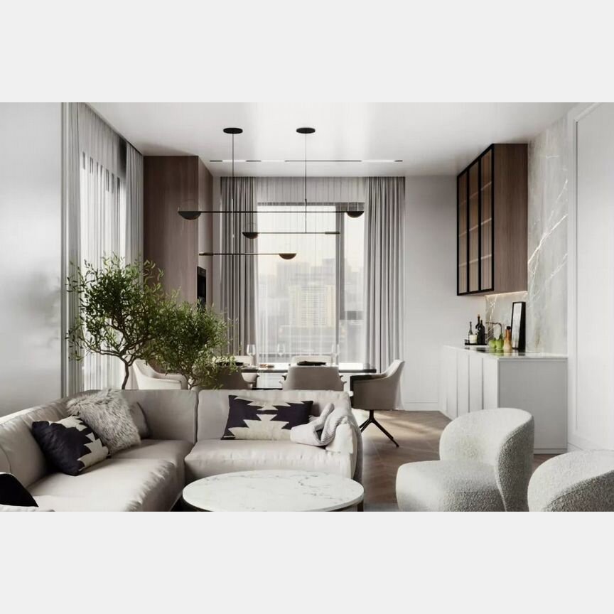 1-к. квартира, 53,6 м², 4/22 эт.