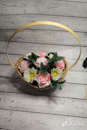 Букет из мыльных роз