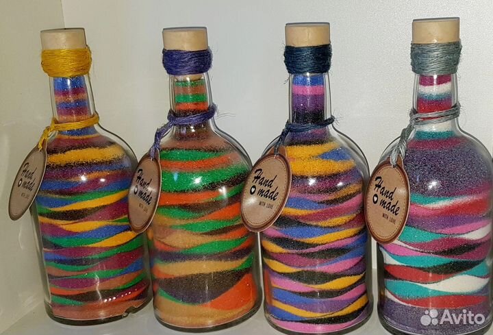 Бутылки насыпушки для декора