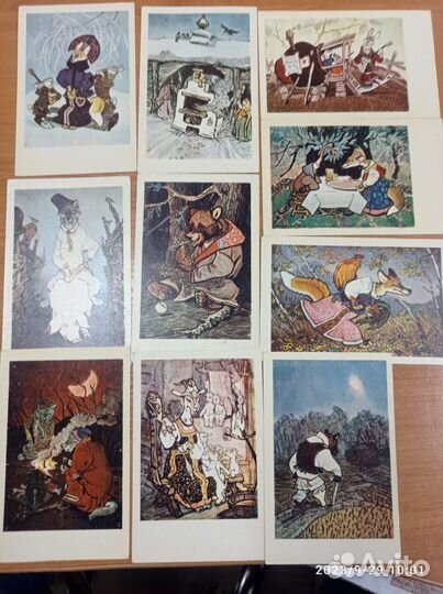 Открытки с иллюстрациями Е.М.Рачева к сказкам