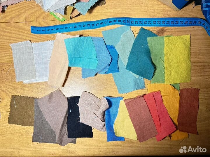 Лоскутки маленькие кусочки льна пакетом