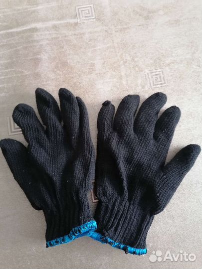 Перчатки двойные х/б