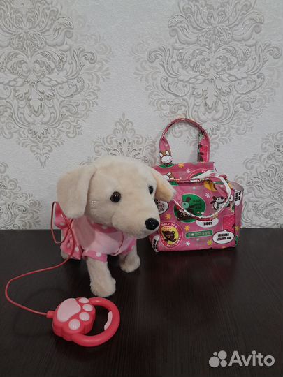 Интерактивная собака на поводке