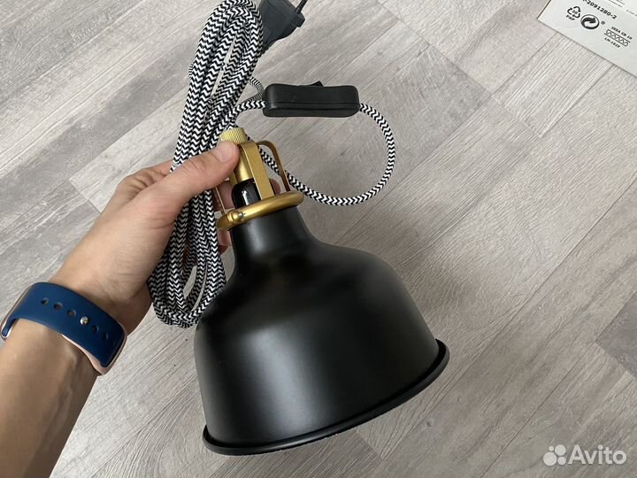 Новый светильник IKEA ranarp черный лампа