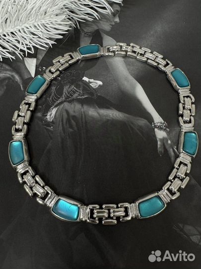 Винтажное колье с кабошонами