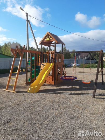 Игровые деревянные площадки для детей