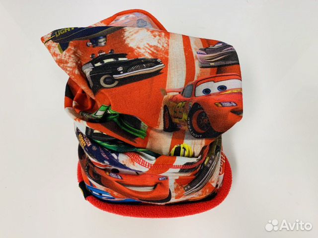 Зимняя детская бандана (маска, буф) + Варежки